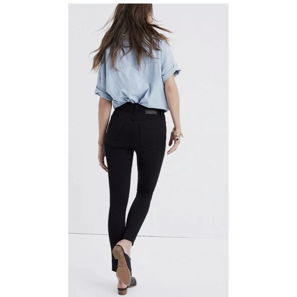 New Madewell Black Jeans Size P25 10" High Rise Skinny 5 Pocket Design - Picture 2 of 11